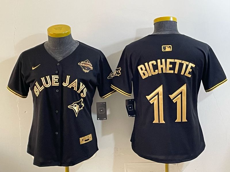Youth Toronto Blue Jays #11 Bichette Black Gold Game 2026 Nike MLB Jersey style 01